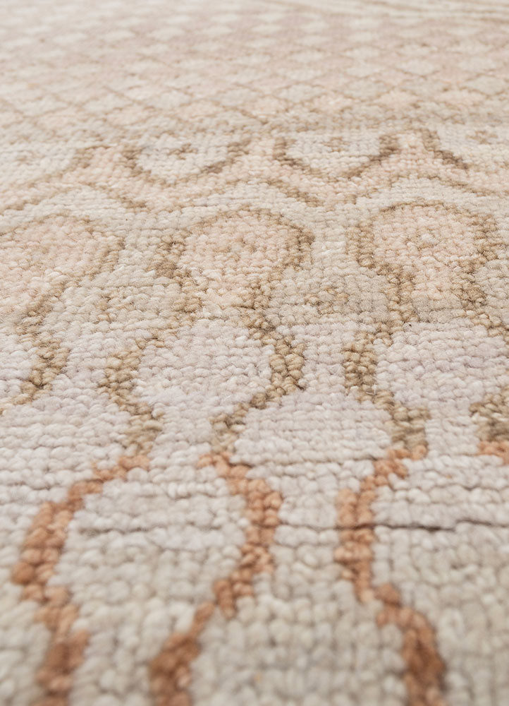 manchaha ivory wool hand knotted Rug - CloseUp manchaha ivory wool hand knotted Rug - CloseUp