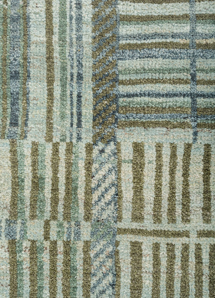 aprezo blue afghan wool hand knotted Rug - CloseUp aprezo blue afghan wool hand knotted Rug - CloseUp