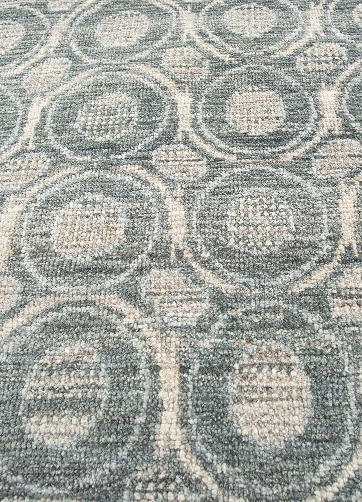 erbe blue afghan wool hand knotted Rug - CloseUp erbe blue afghan wool hand knotted Rug - CloseUp