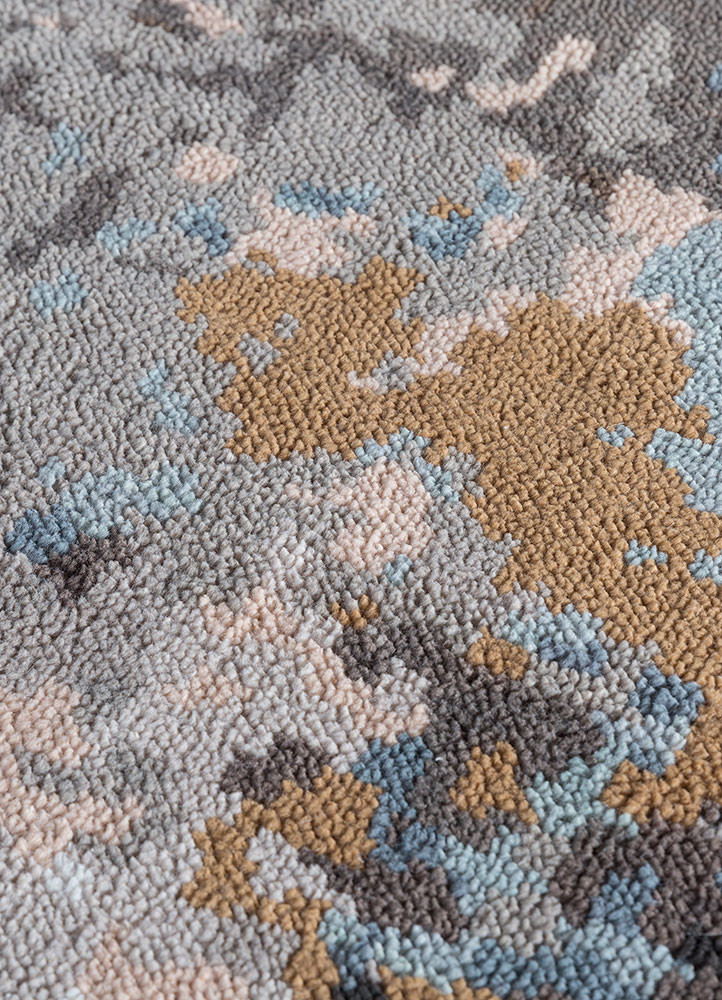 uvenuti grey and black polyester hand knotted Rug - CloseUp uvenuti grey and black polyester hand knotted Rug - CloseUp