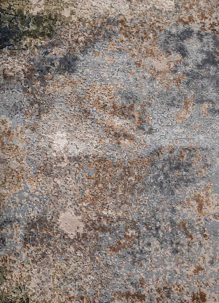 uvenuti ivory wool and bamboo silk hand knotted Rug - CloseUp