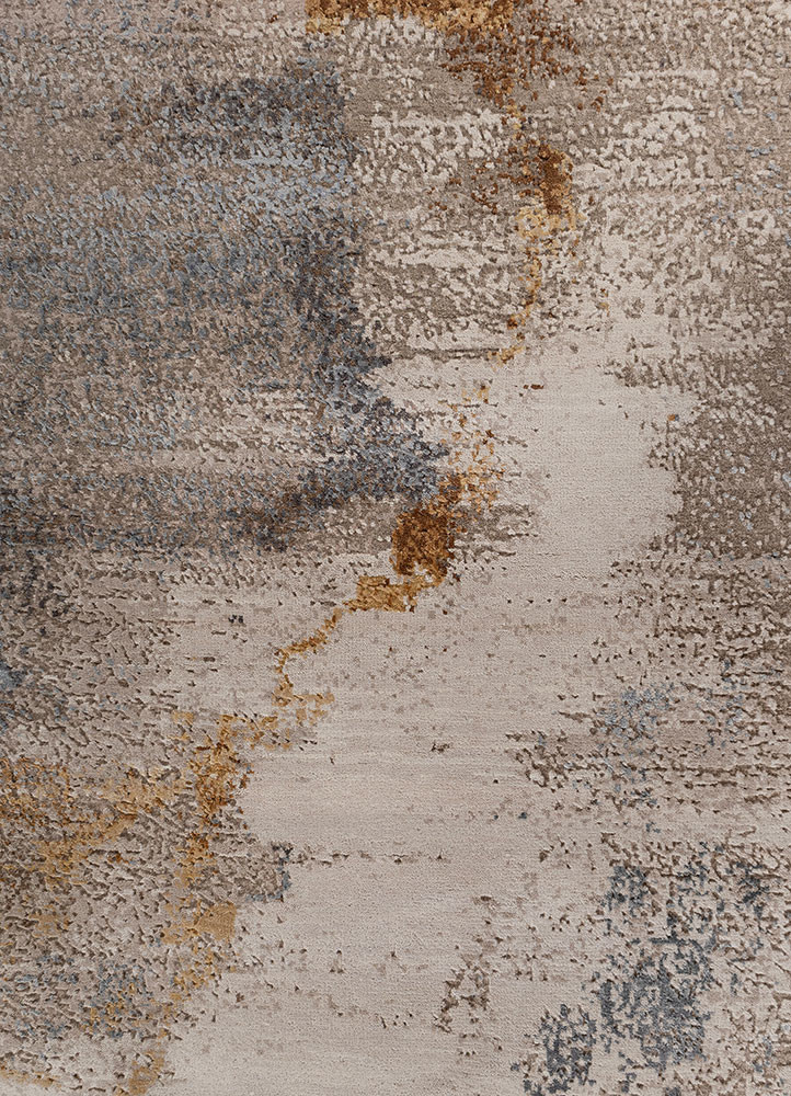 uvenuti pink and purple wool and bamboo silk hand knotted Rug - CloseUp