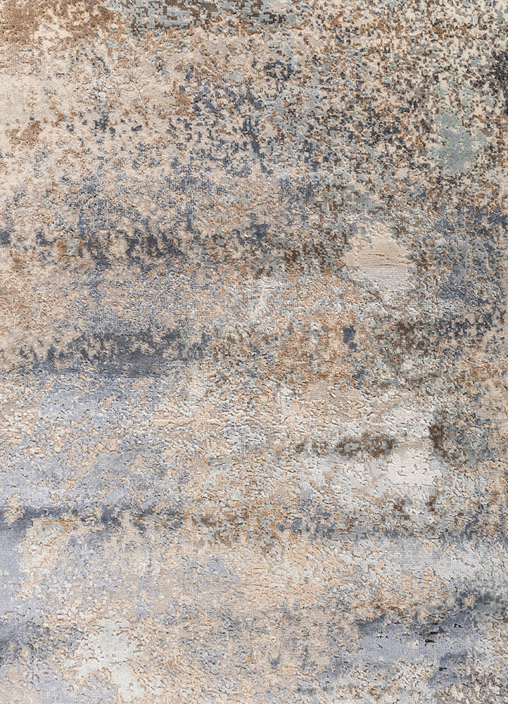 manifest ivory wool and bamboo silk hand knotted Rug - CloseUp manifest ivory wool and bamboo silk hand knotted Rug - CloseUp