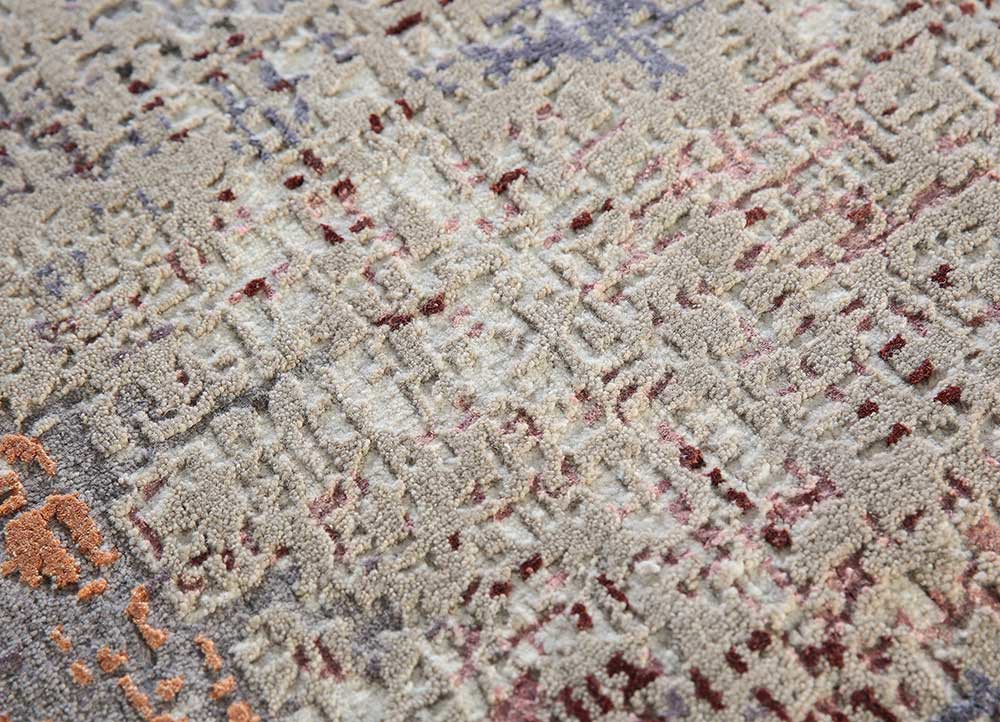 uvenuti ivory wool and bamboo silk hand knotted Rug - CloseUp uvenuti ivory wool and bamboo silk hand knotted Rug - CloseUp