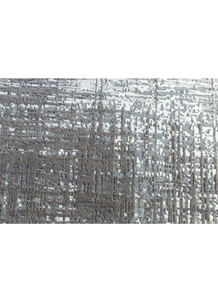 uvenuti ivory wool and bamboo silk hand knotted Rug - CloseUp