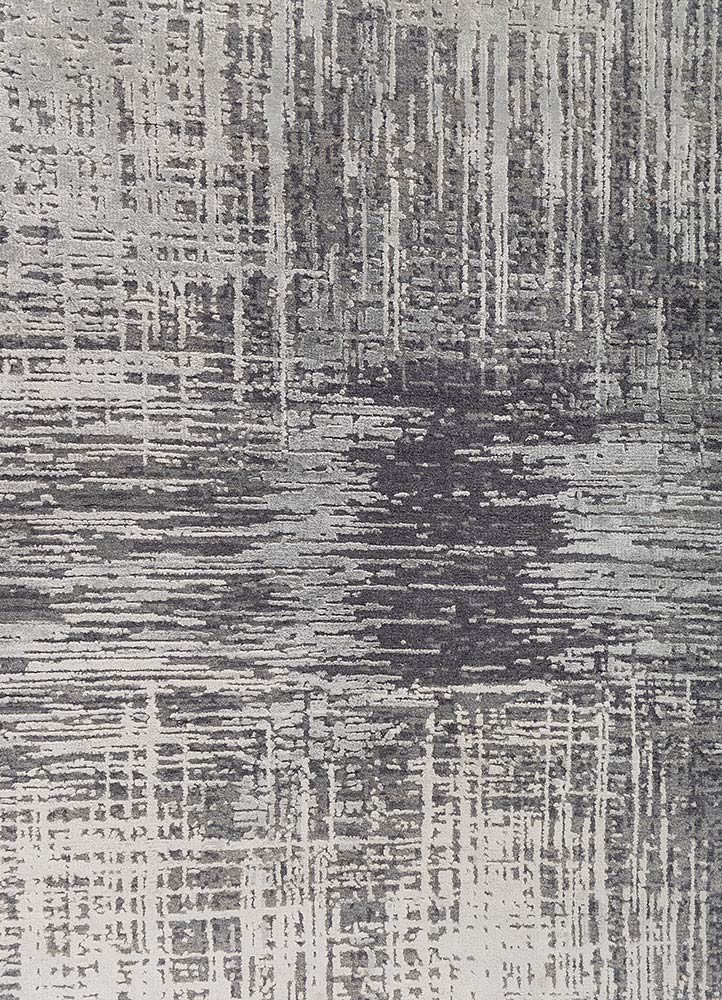 uvenuti blue wool and bamboo silk hand knotted Rug - CloseUp uvenuti blue wool and bamboo silk hand knotted Rug - CloseUp