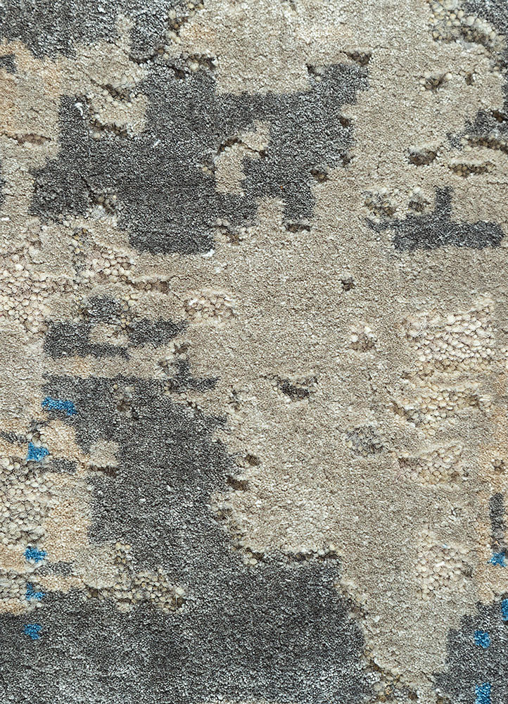 uvenuti ivory wool and bamboo silk hand knotted Rug - CloseUp uvenuti ivory wool and bamboo silk hand knotted Rug - CloseUp