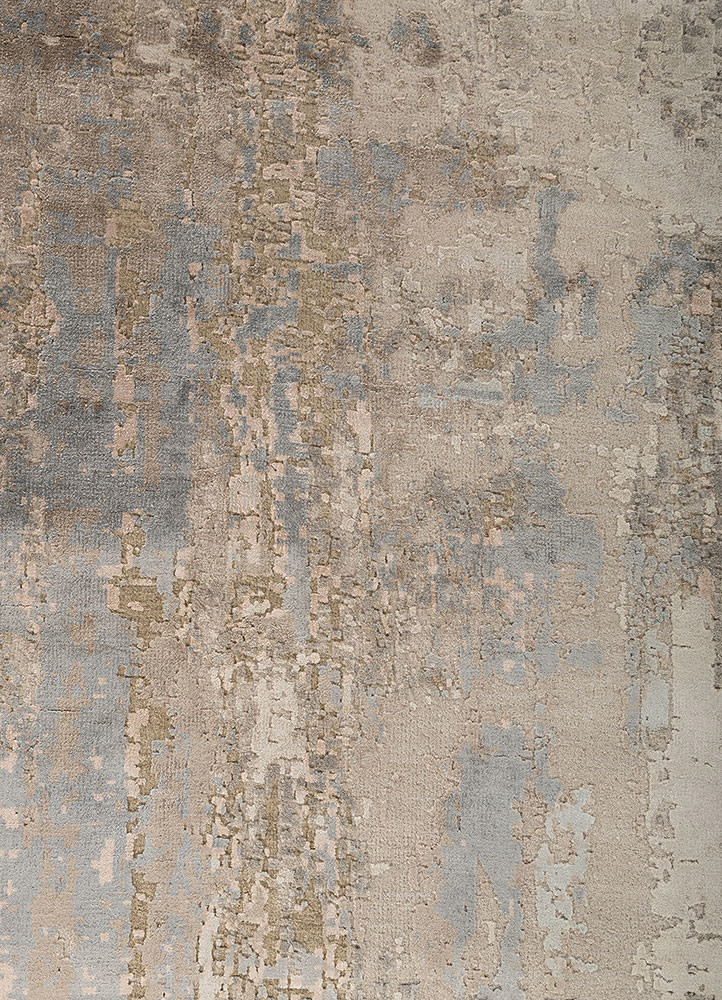 uvenuti ivory wool and bamboo silk hand knotted Rug - CloseUp uvenuti ivory wool and bamboo silk hand knotted Rug - CloseUp