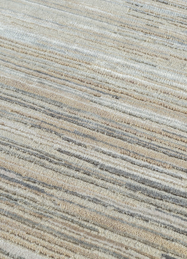 uvenuti beige and brown wool and bamboo silk hand knotted Rug - CloseUp uvenuti beige and brown wool and bamboo silk hand knotted Rug - CloseUp