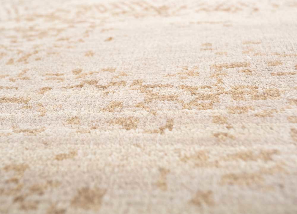 entropy ivory wool and bamboo silk hand knotted Rug - CloseUp entropy ivory wool and bamboo silk hand knotted Rug - CloseUp