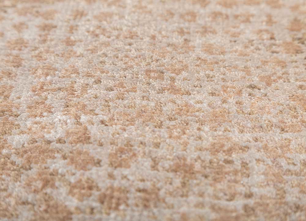 entropy beige and brown wool and bamboo silk hand knotted Rug - CloseUp entropy beige and brown wool and bamboo silk hand knotted Rug - CloseUp