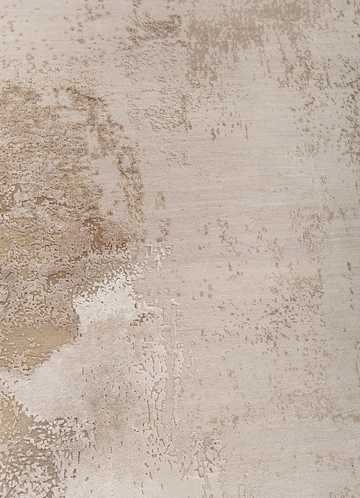 uvenuti ivory wool and bamboo silk hand knotted Rug - CloseUp uvenuti ivory wool and bamboo silk hand knotted Rug - CloseUp