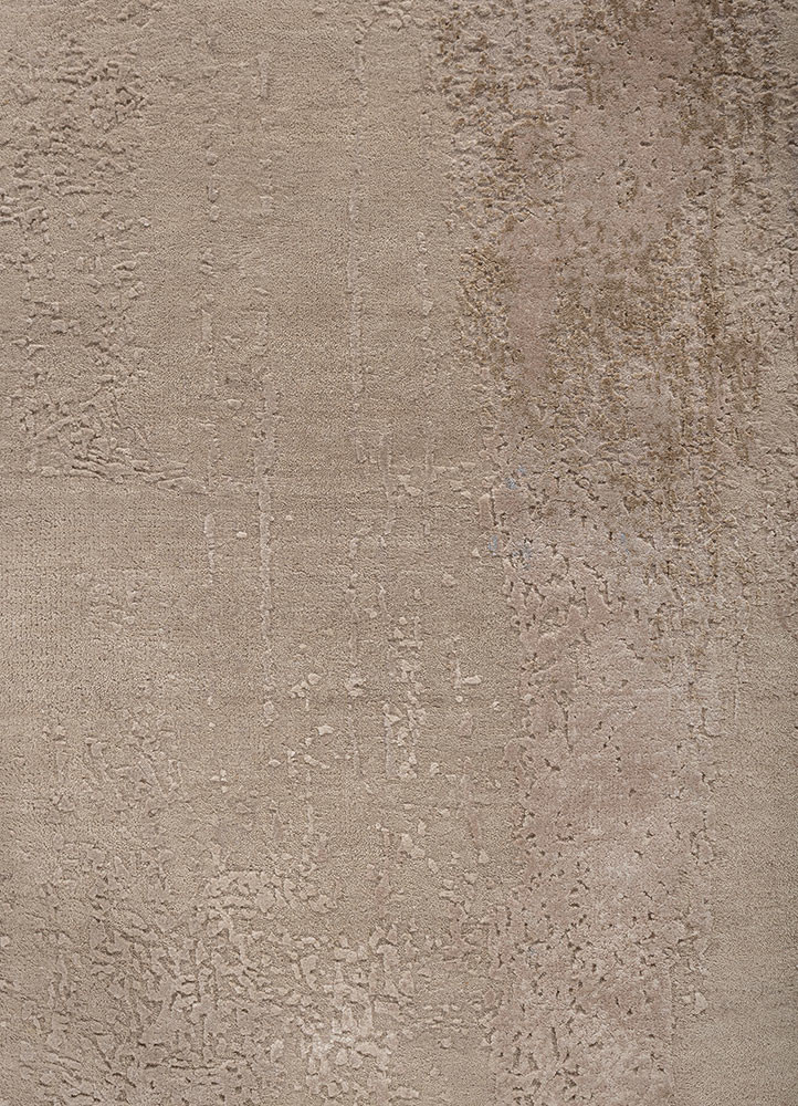 uvenuti ivory wool and bamboo silk hand knotted Rug - CloseUp