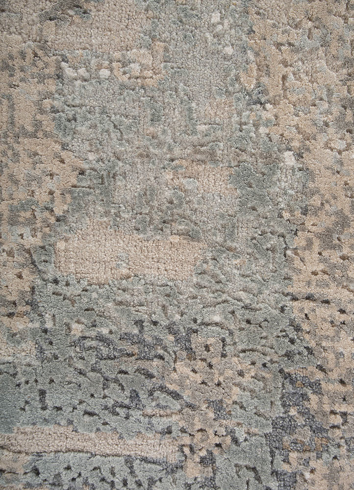 uvenuti ivory wool and bamboo silk hand knotted Rug - CloseUp uvenuti ivory wool and bamboo silk hand knotted Rug - CloseUp