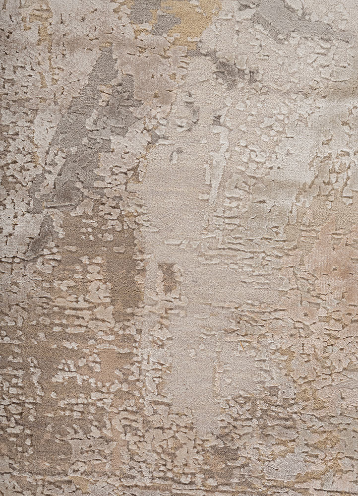 uvenuti grey and black wool and bamboo silk hand knotted Rug - CloseUp uvenuti grey and black wool and bamboo silk hand knotted Rug - CloseUp