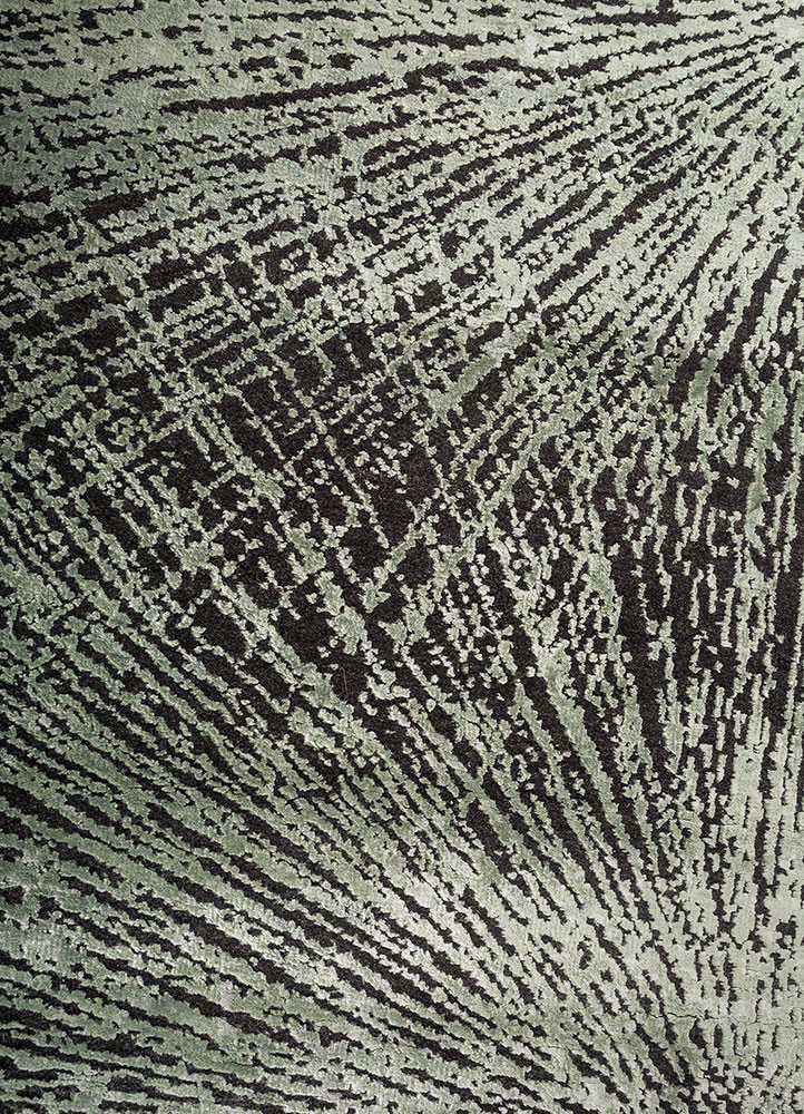 uvenuti blue wool and bamboo silk hand knotted Rug - CloseUp uvenuti blue wool and bamboo silk hand knotted Rug - CloseUp