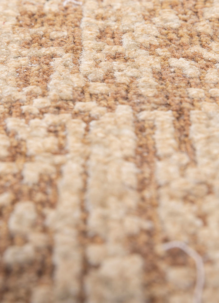 entropy red and orange wool and silk hand knotted Rug - CloseUp
