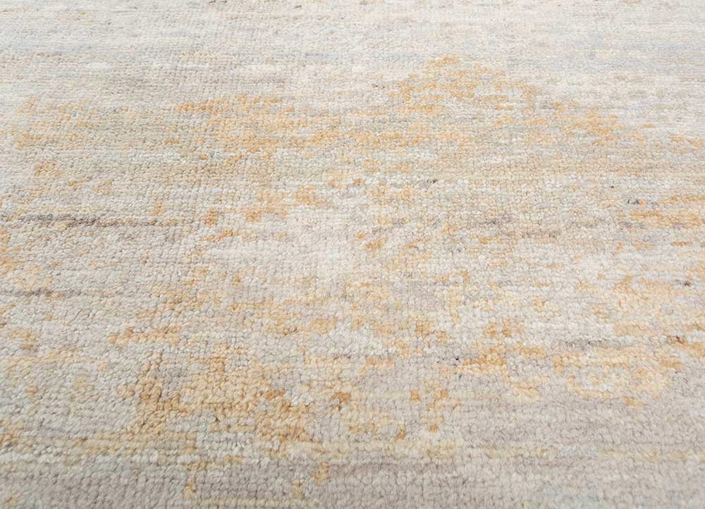 entropy ivory afghan wool hand knotted Rug - CloseUp entropy ivory afghan wool hand knotted Rug - CloseUp