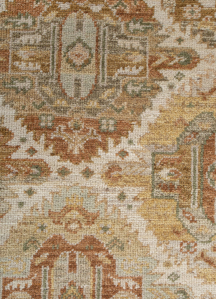 gulnar ivory wool hand knotted Rug - CloseUp gulnar ivory wool hand knotted Rug - CloseUp