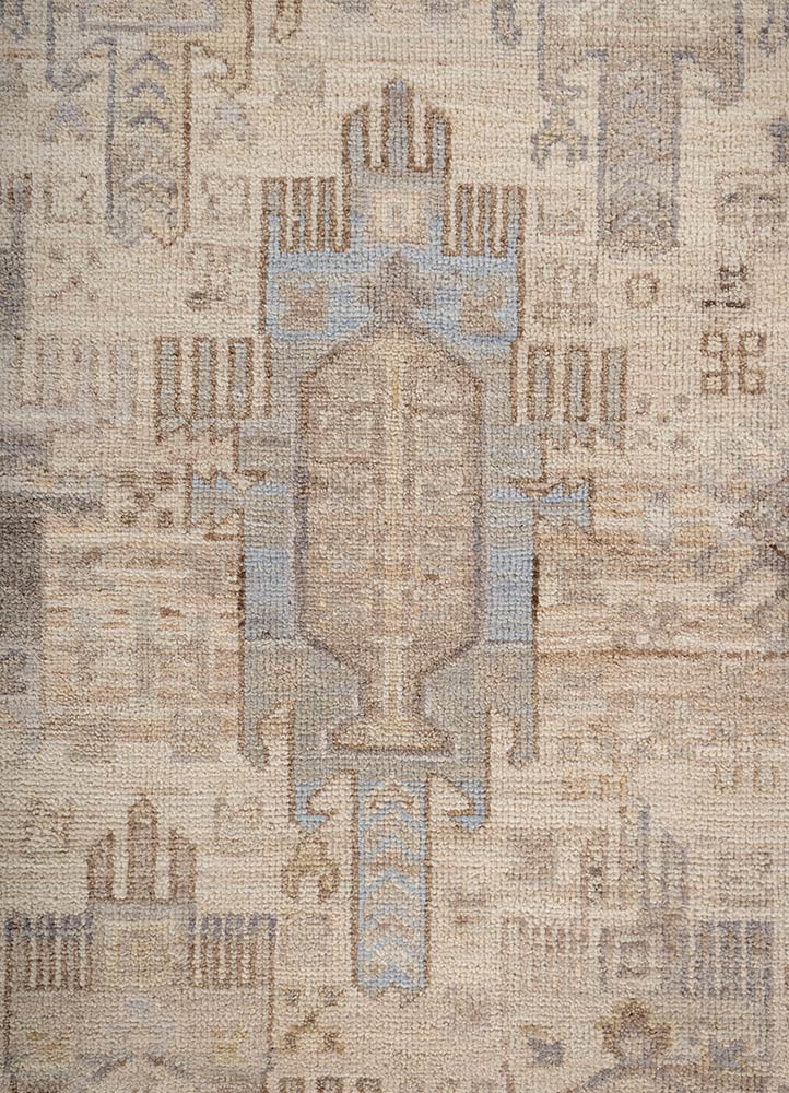 aprezo ivory wool hand knotted Rug - CloseUp aprezo ivory wool hand knotted Rug - CloseUp