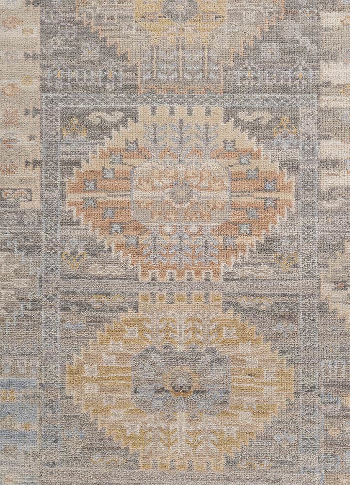 aprezo grey and black wool hand knotted Rug - CloseUp aprezo grey and black wool hand knotted Rug - CloseUp