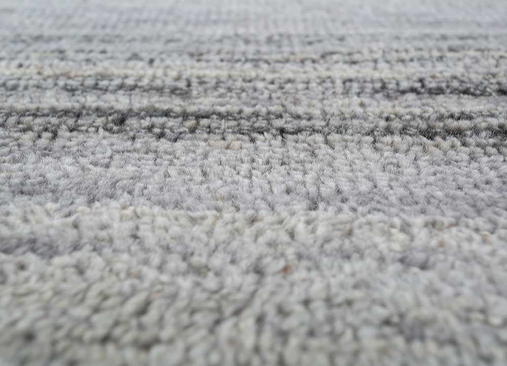 blythe grey and black afghan wool hand knotted Rug - CloseUp