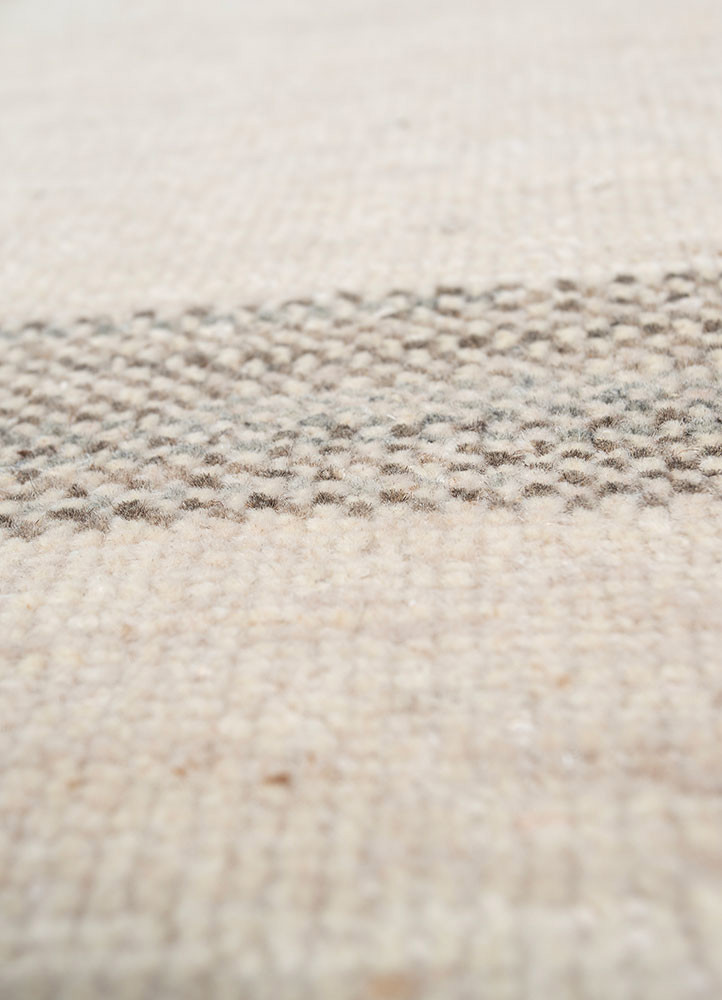 blythe ivory afghan wool hand knotted Rug - CloseUp