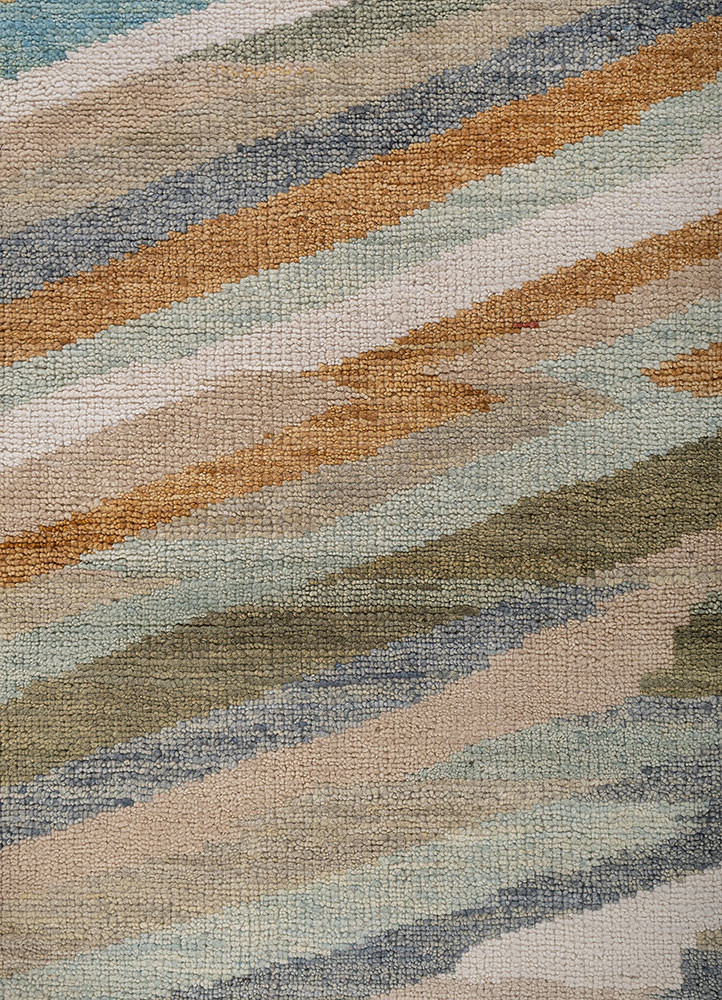 manchaha beige and brown wool hand knotted Rug - CloseUp manchaha beige and brown wool hand knotted Rug - CloseUp