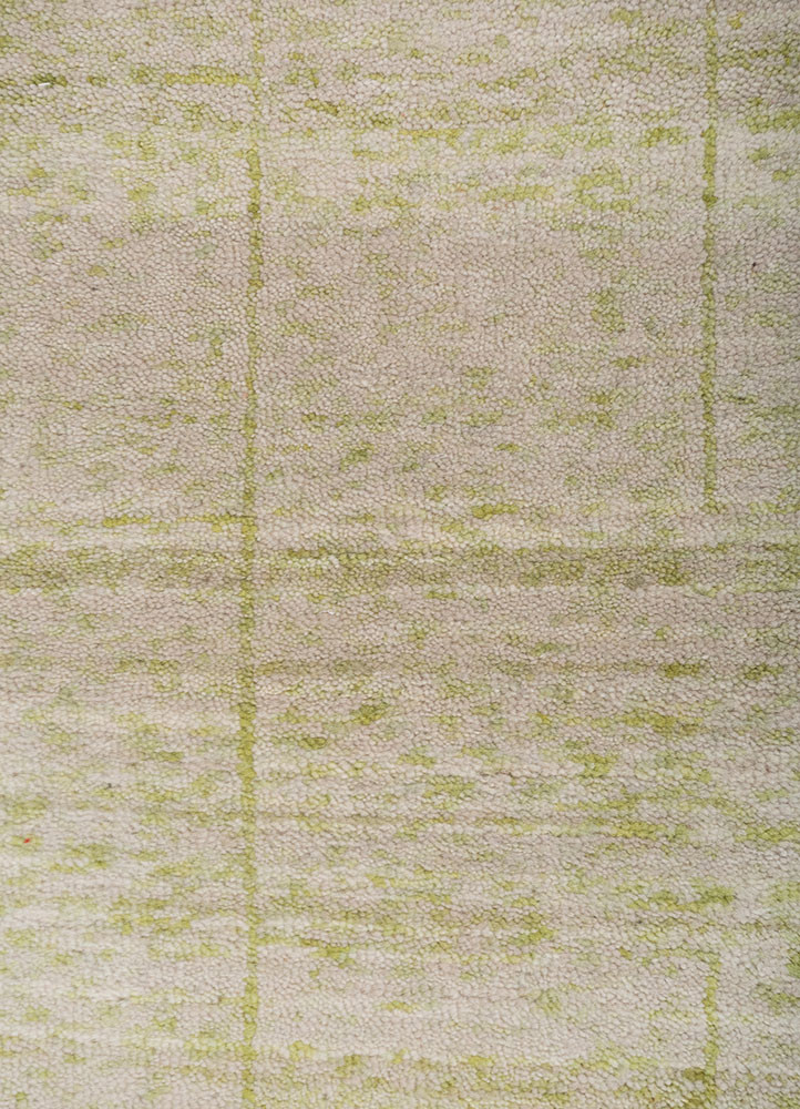kavi x manchaha green wool hand knotted Rug - CloseUp kavi x manchaha green wool hand knotted Rug - CloseUp