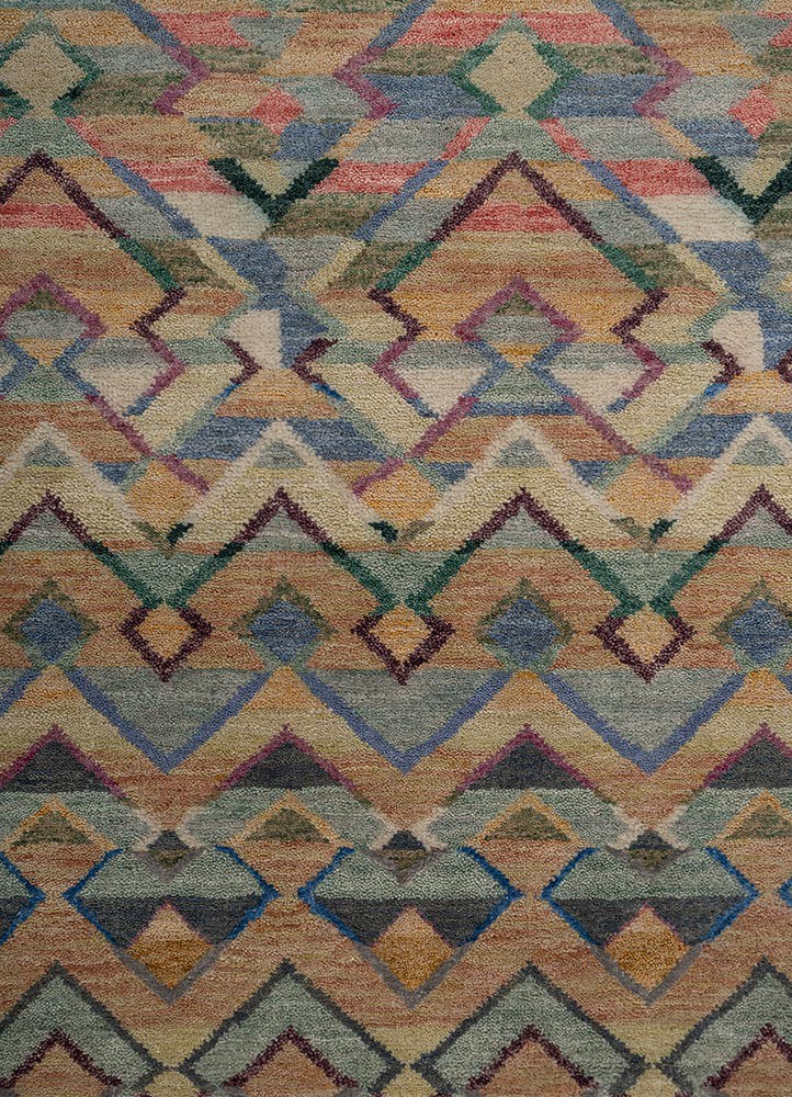 kavi x manchaha ivory wool hand knotted Rug - CloseUp kavi x manchaha ivory wool hand knotted Rug - CloseUp