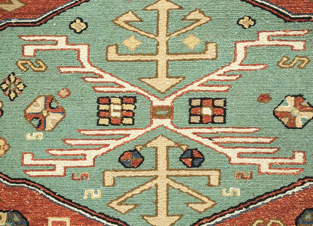 Sahvsna Rugs Savana Red & Orange Hand Knotted Wool Rugs-Makt-97-Jaipur Rugs ES