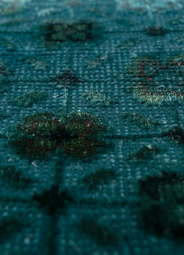 lacuna blue wool and silk hand knotted Rug - CloseUp lacuna blue wool and silk hand knotted Rug - CloseUp