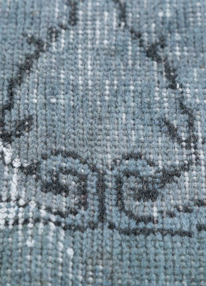 lacuna blue wool hand knotted Rug - CloseUp lacuna blue wool hand knotted Rug - CloseUp