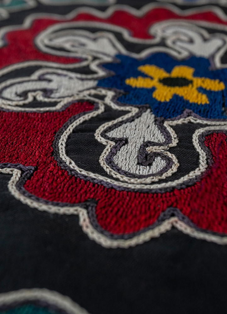 jean blue cotton hand loom Home Textile - CloseUp