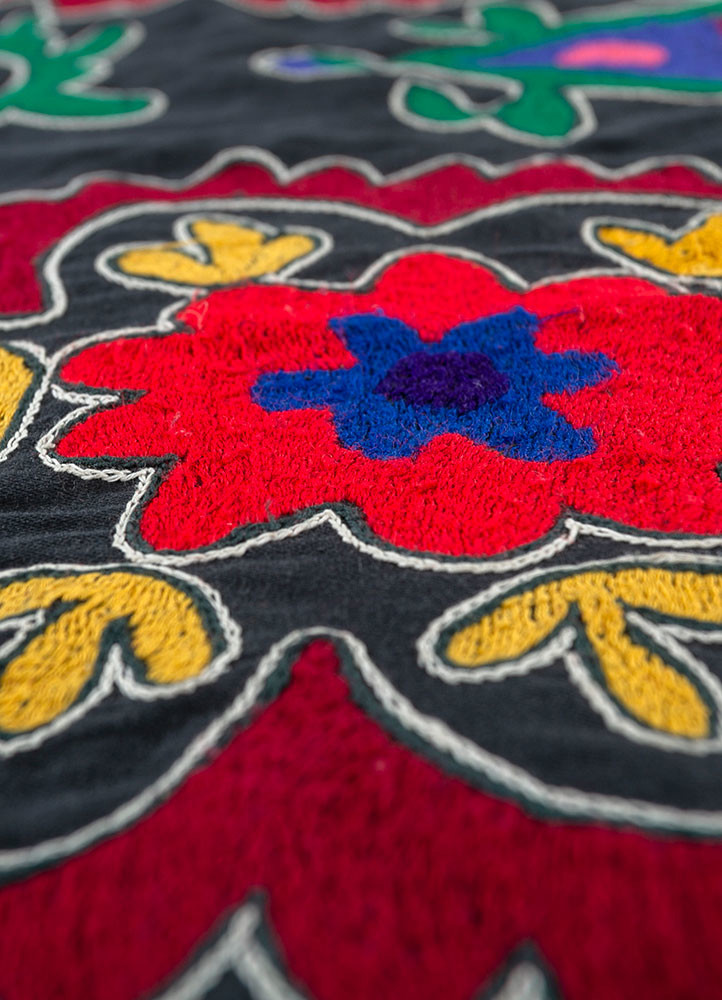 jean grey and black cotton hand loom Home Textile - CloseUp