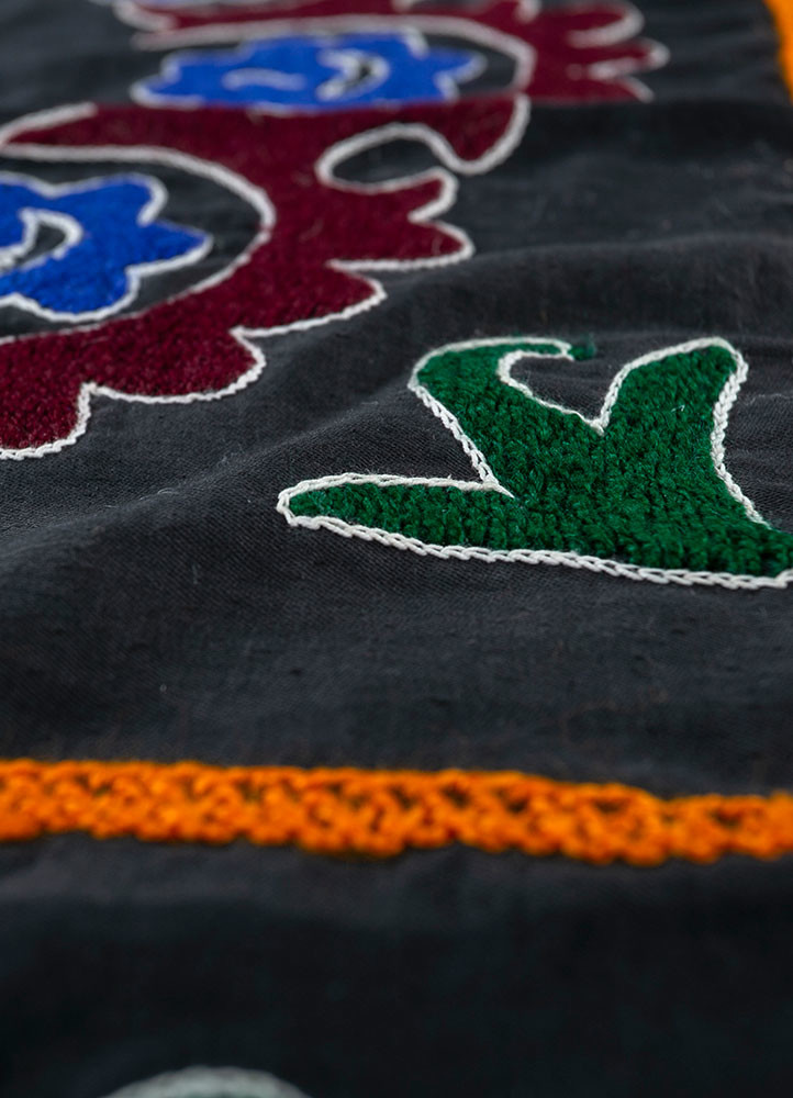 jean blue cotton hand loom Home Textile - CloseUp