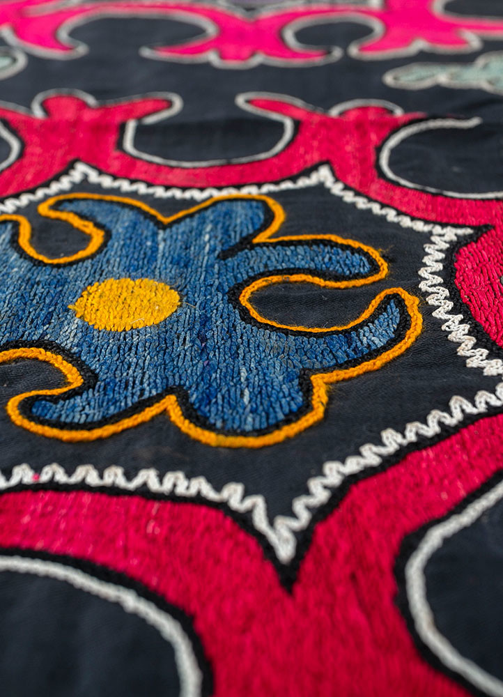 jean grey and black cotton hand loom Home Textile - CloseUp