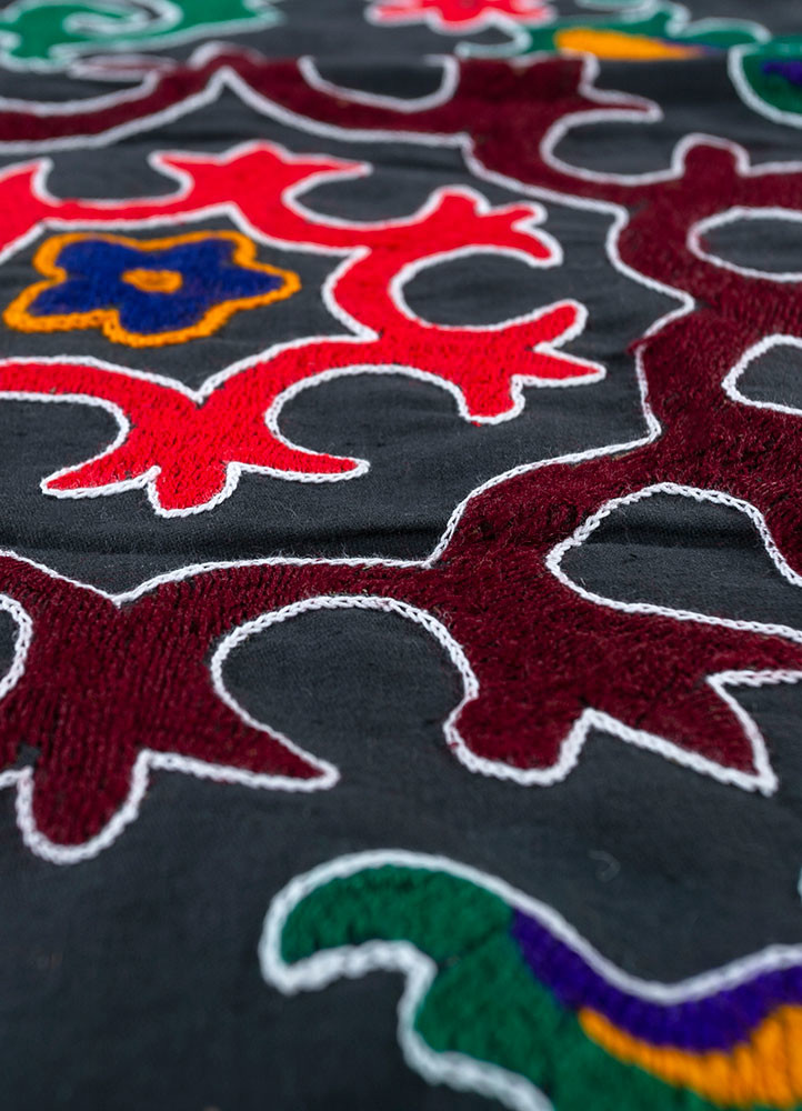 jean grey and black cotton hand loom Home Textile - CloseUp