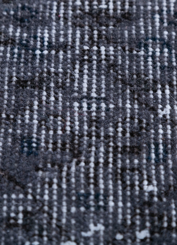 lacuna grey and black wool hand knotted Rug - CloseUp lacuna grey and black wool hand knotted Rug - CloseUp