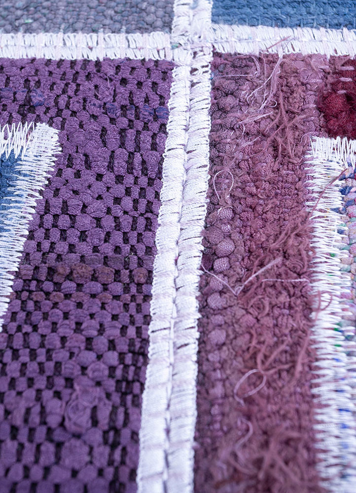 provenance pink and purple wool hand knotted Rug - CloseUp provenance pink and purple wool hand knotted Rug - CloseUp