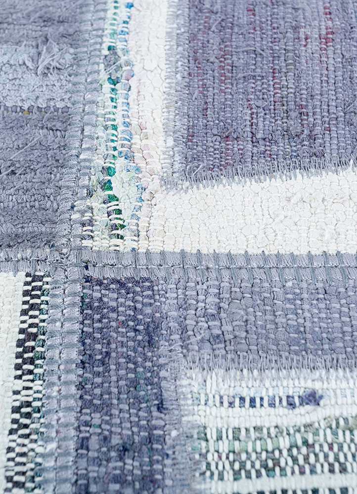 provenance grey and black wool hand knotted Rug - CloseUp provenance grey and black wool hand knotted Rug - CloseUp