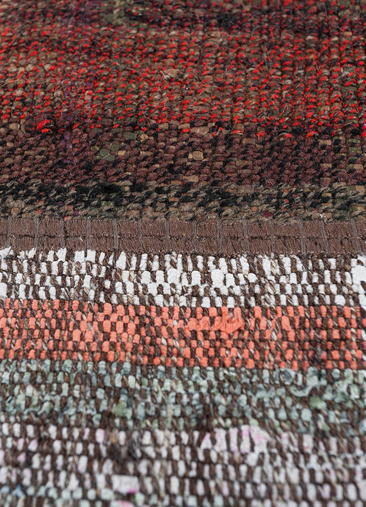 provenance beige and brown wool hand knotted Rug - CloseUp provenance beige and brown wool hand knotted Rug - CloseUp