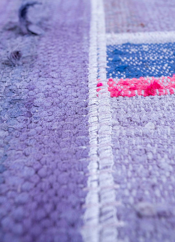 provenance pink and purple wool hand knotted Rug - CloseUp provenance pink and purple wool hand knotted Rug - CloseUp