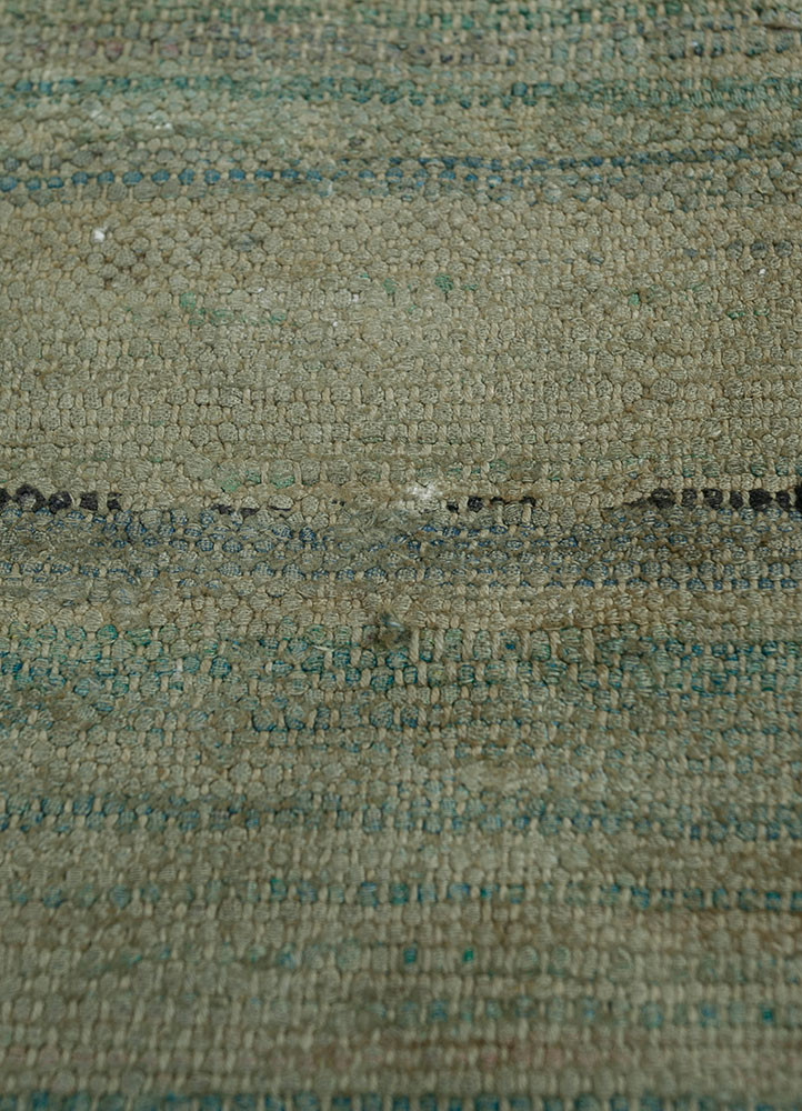 provenance green wool hand knotted Rug - CloseUp provenance green wool hand knotted Rug - CloseUp