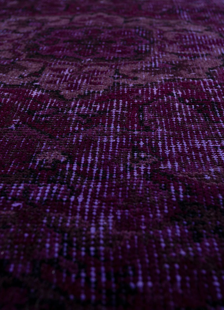 lacuna pink and purple wool hand knotted Rug - CloseUp lacuna pink and purple wool hand knotted Rug - CloseUp