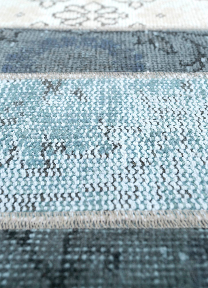 provenance beige and brown wool hand knotted Rug - CloseUp provenance beige and brown wool hand knotted Rug - CloseUp