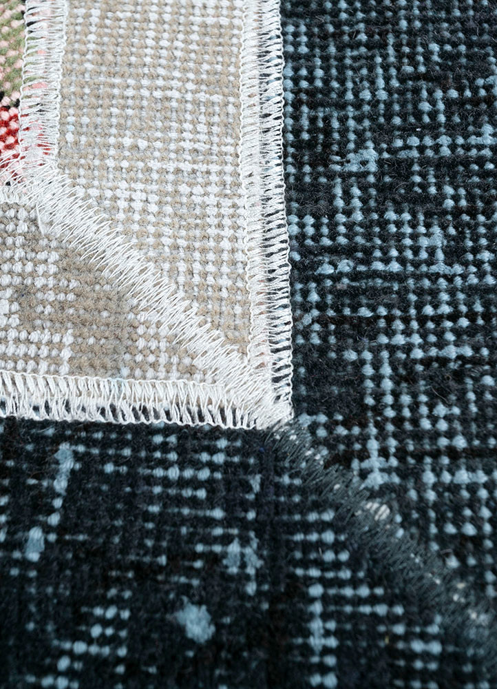 provenance red and orange wool hand knotted Rug - CloseUp provenance red and orange wool hand knotted Rug - CloseUp