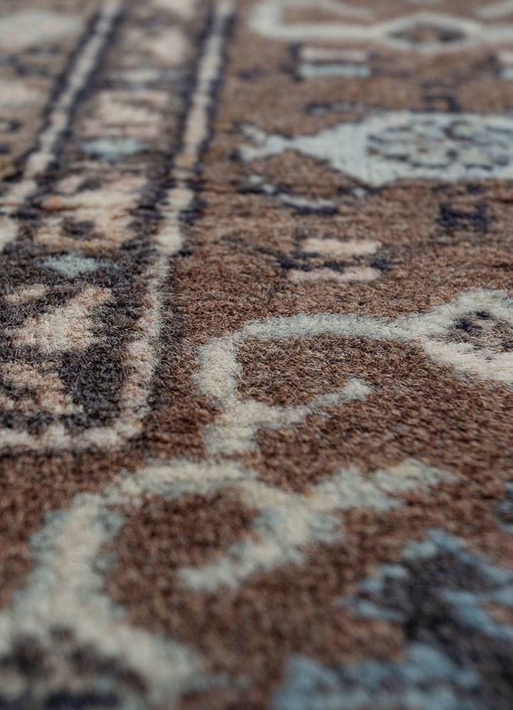 nuray grey and black wool hand knotted Rug - CloseUp nuray grey and black wool hand knotted Rug - CloseUp