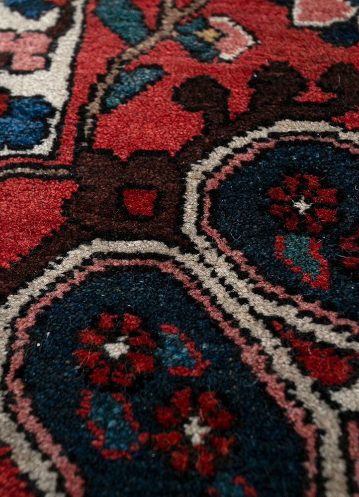 aalam red and orange wool hand knotted Rug - CloseUp aalam red and orange wool hand knotted Rug - CloseUp