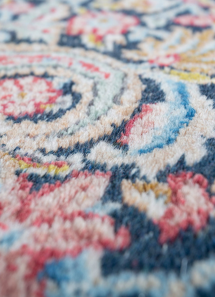 aalam red and orange wool hand knotted Rug - CloseUp aalam red and orange wool hand knotted Rug - CloseUp